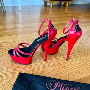 Red Stiletto Heels by Pleaser